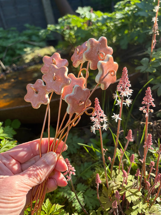 Coral ceramic flowers